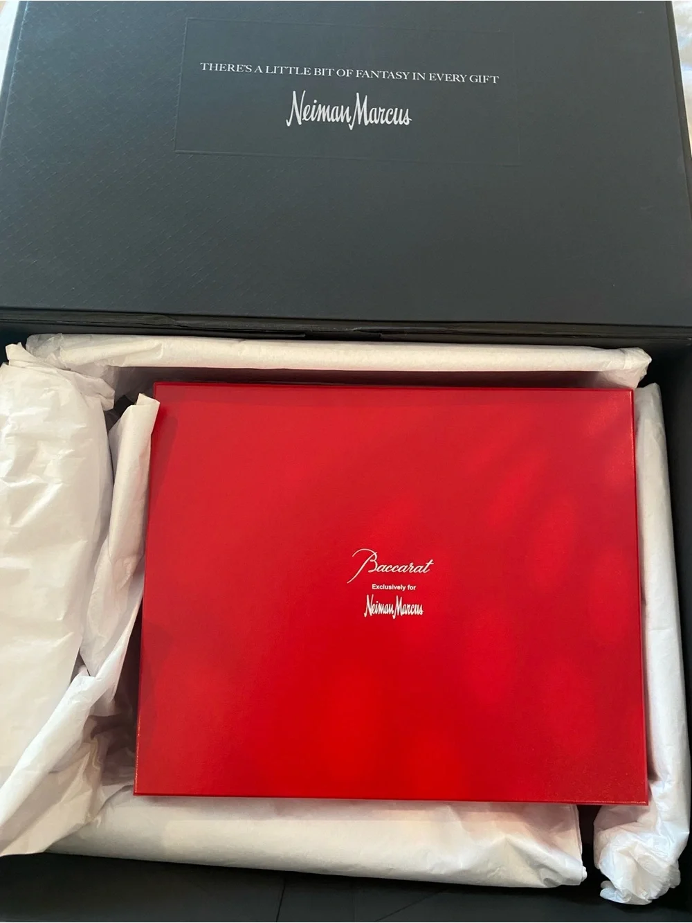Set of 2 Neiman Marcus x Baccarat Château Red Wine Glasses with Baccarat box